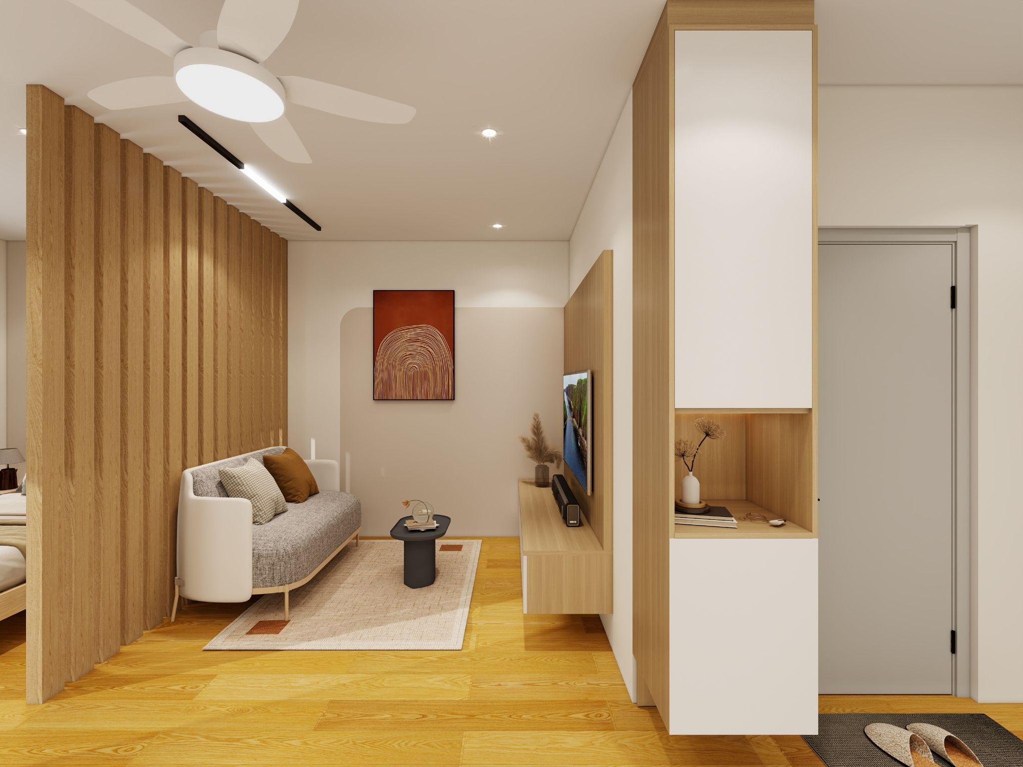 3D concept rendering of a living space