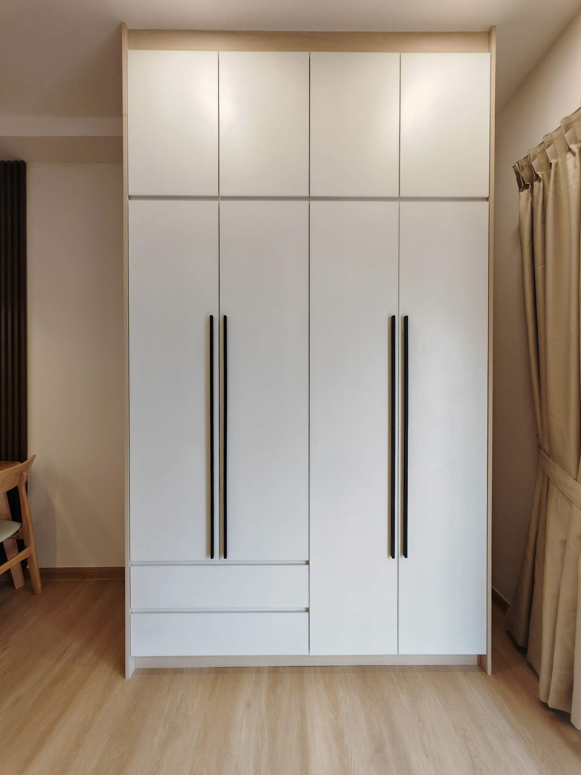 Completed full-height bedroom wardrobe at One Equine Residence
