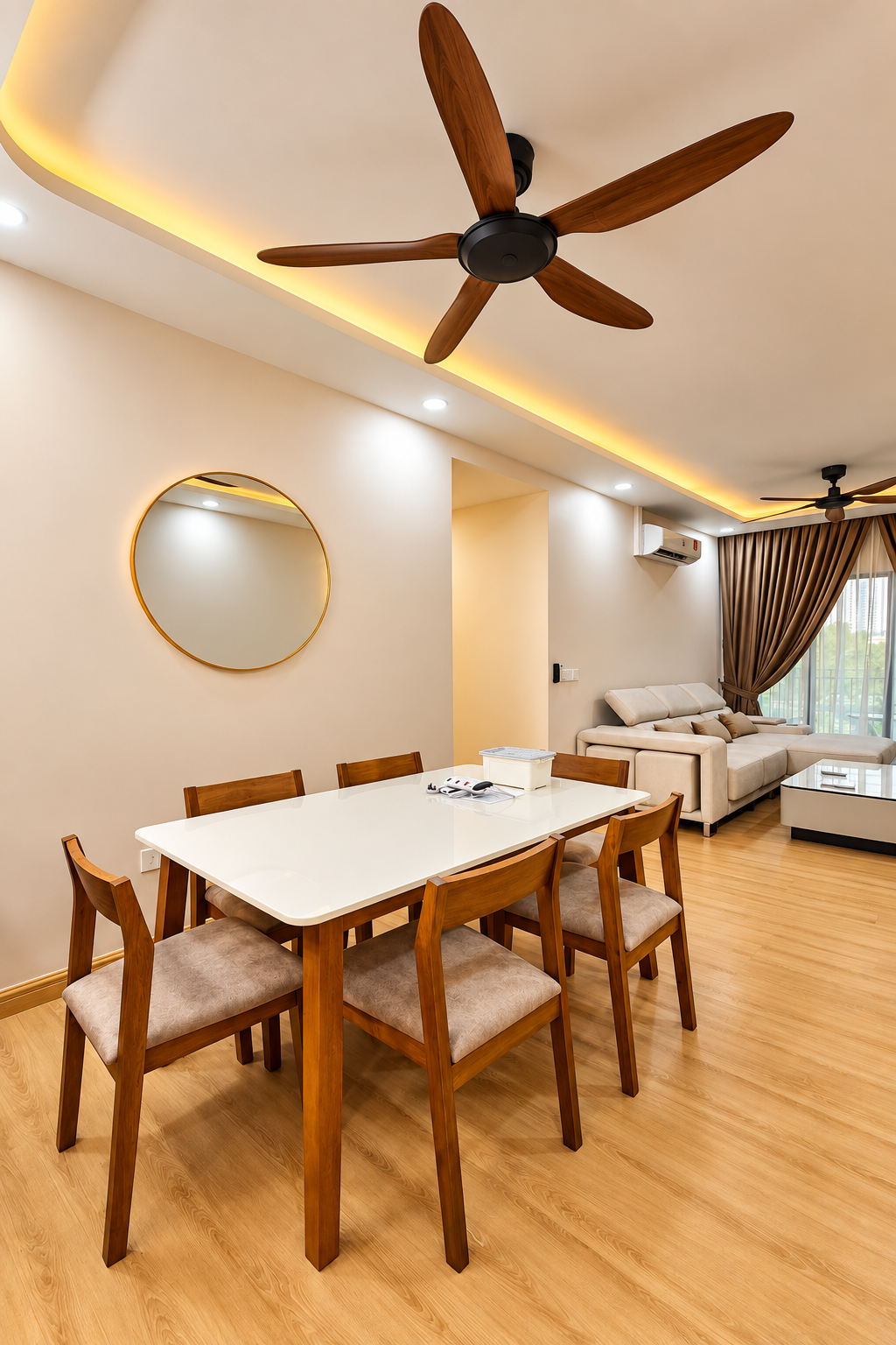 Completed living and dining space at Vierra Residence Project 2